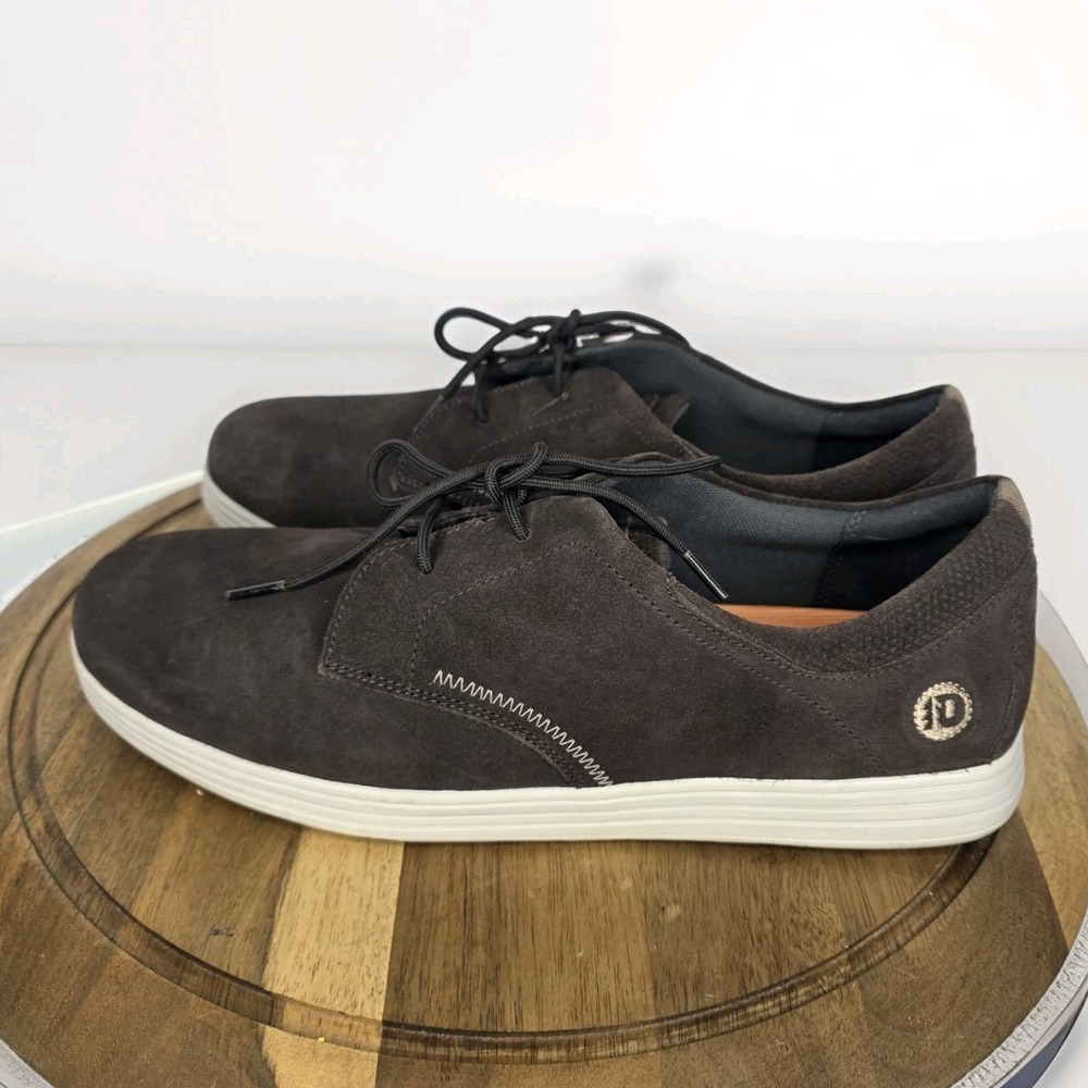 Dunham Dark Brown Suede Leather Sneakers Casual Preppy Academia Mens Size 14
